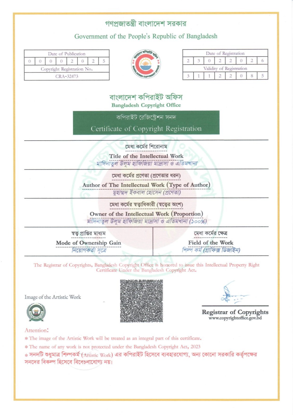 Copyright Certificate